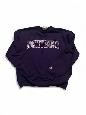 Champion Purple Northwestern Crewneck Sweatshirt